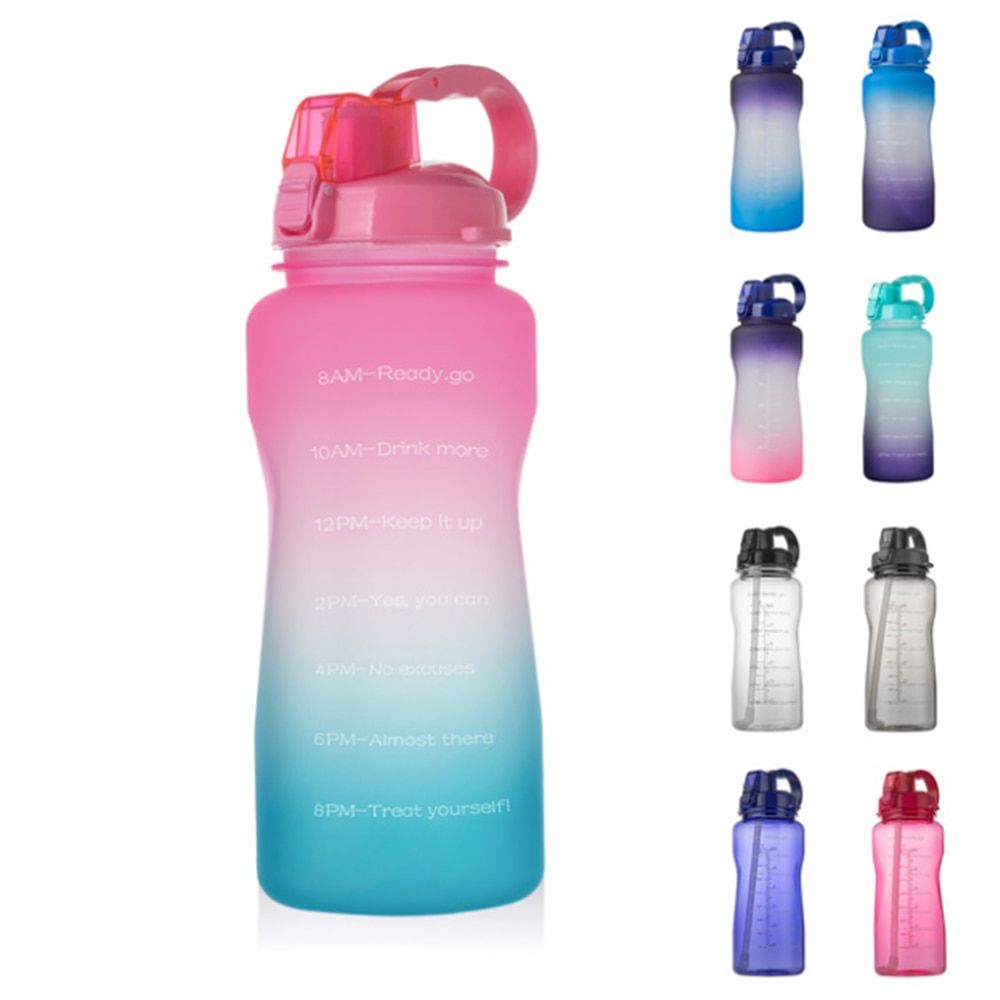 2L Tritan Gallon Water Bottle Smartphone Stand With Flip-Flop BPA Free Bottles Portable Sports Mobile Holder GYM Jug