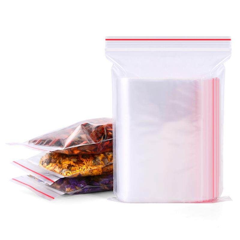Panda Online 100PCS 10x15cm/15x20cm Plastic Reusable Candy Food Zip Lock Seal Packaging Bag