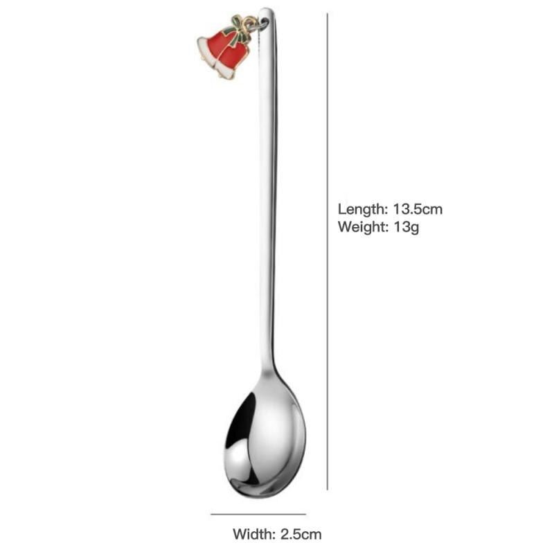 New Year 2021 ChristSpoons Home Decor Kitchen ChristParty Tableware Stainless Steel ChristDecorations For Home-L