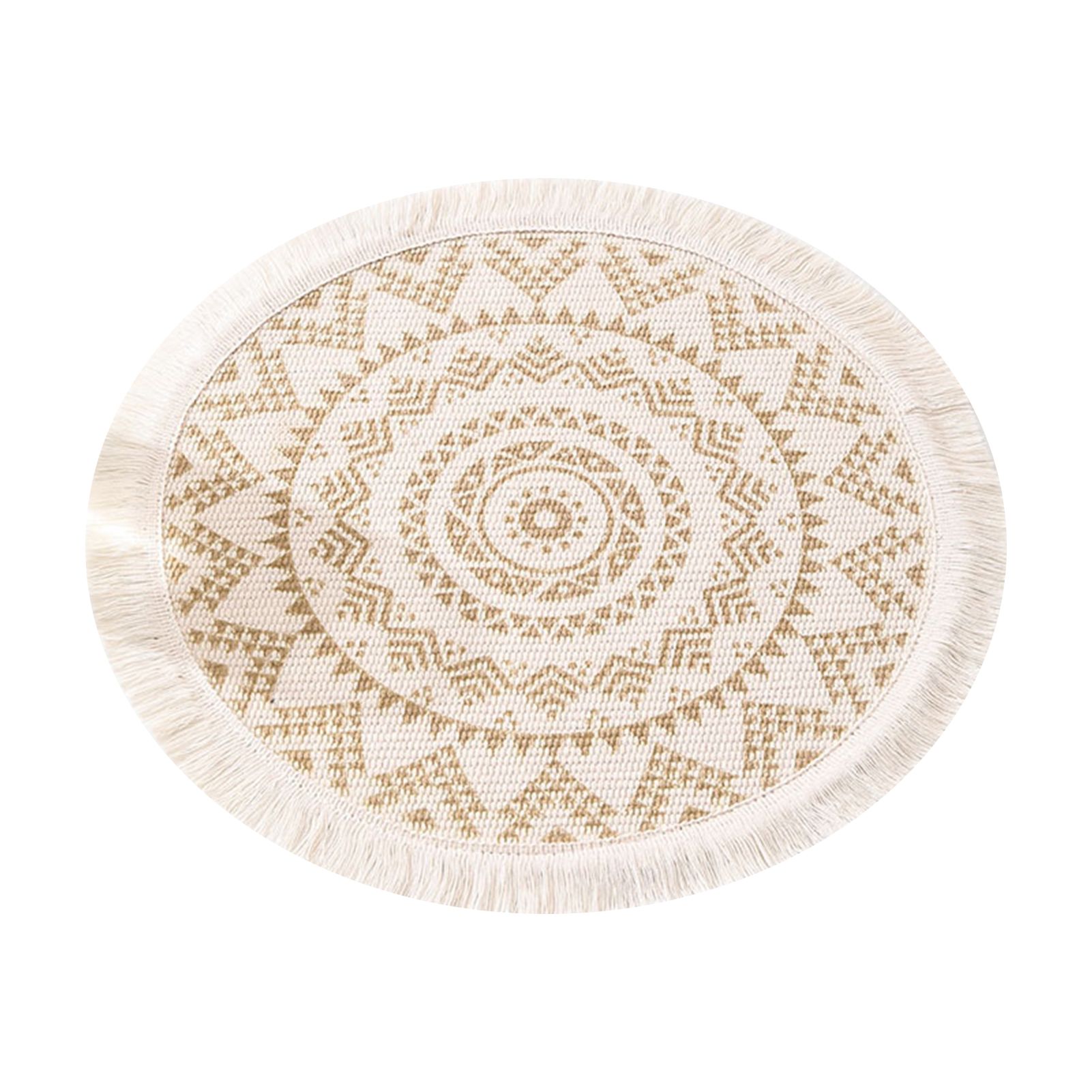 Table Mat Eco-friendly Vintage Style Round Heat Insulation Foldable Bowl Coasters for Home