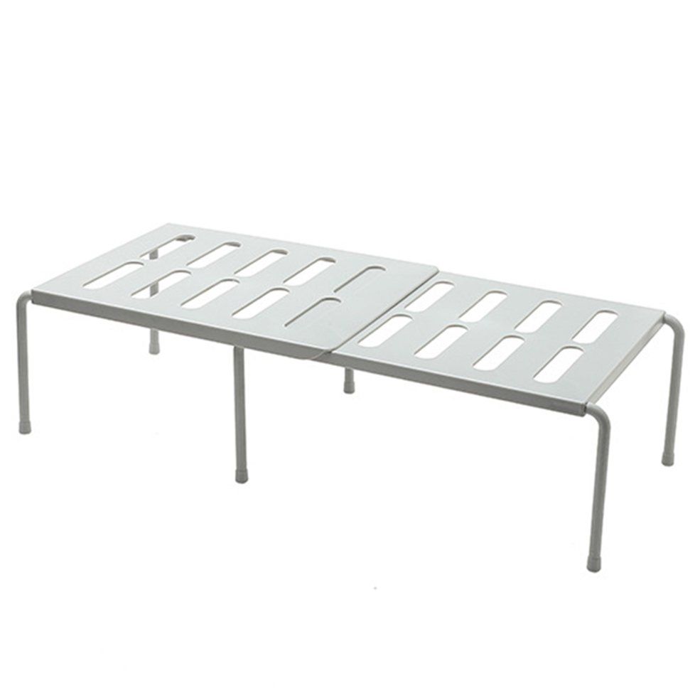 Adjustable Plastic Practical Home Kitchen Bathroom Basket Shelf Storage Rack