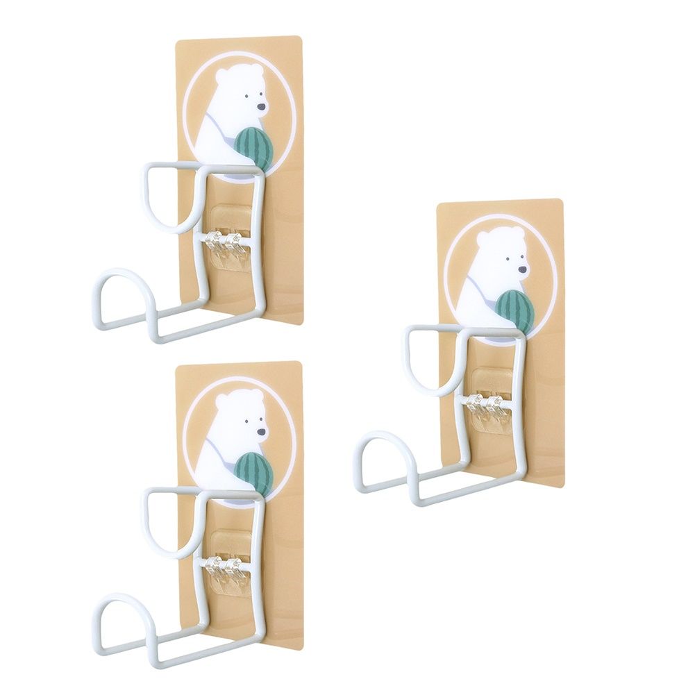 3Pcs Cartoon Animal Adhesive Towel Storage Rack Hanger Bathroom Hanging Holder