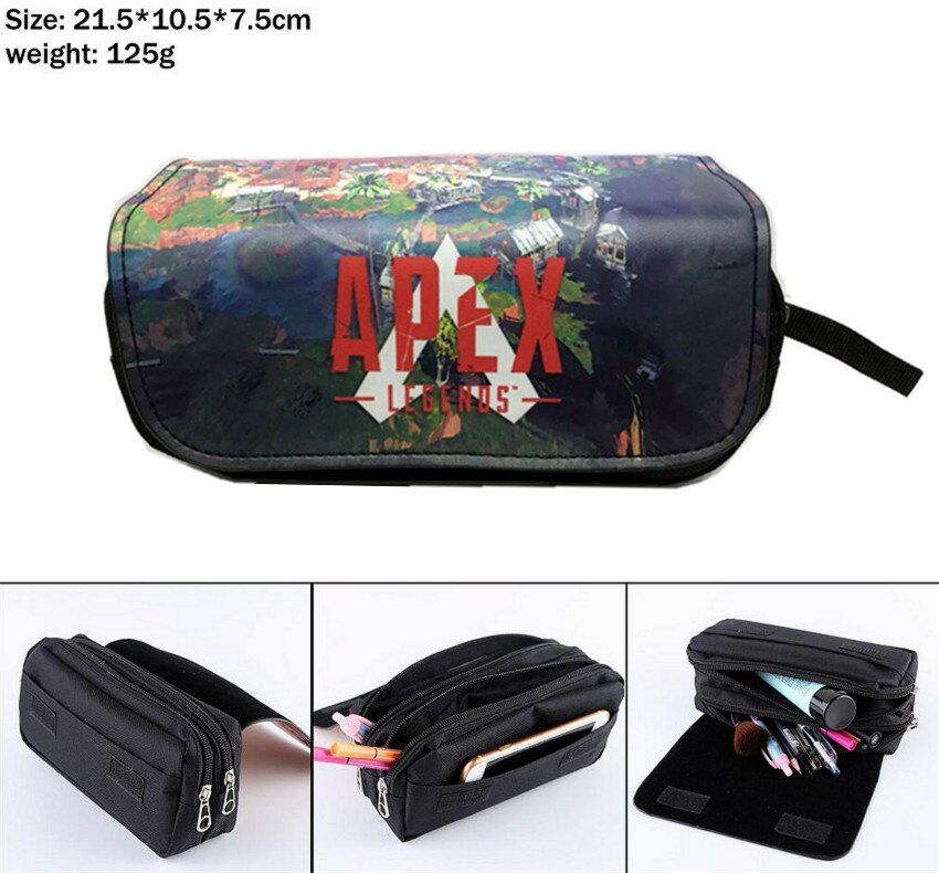 Game Apex Legends Pencil Case Student Zipper Boy Girl Penbag portable travel Cosmetic bag Cartoon Fashion Makeupbag Stationery