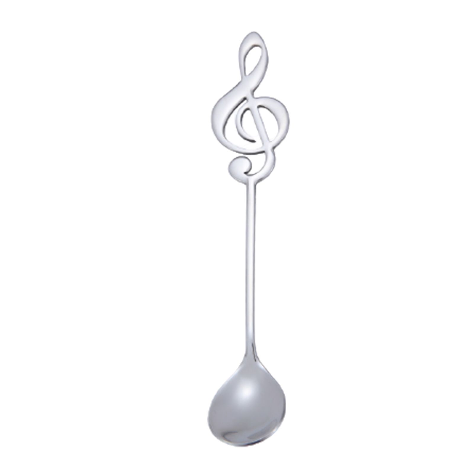 Stainless Steel Musical Notes Coffee Milk Stirring Teaspoon Ice Cream Spoon