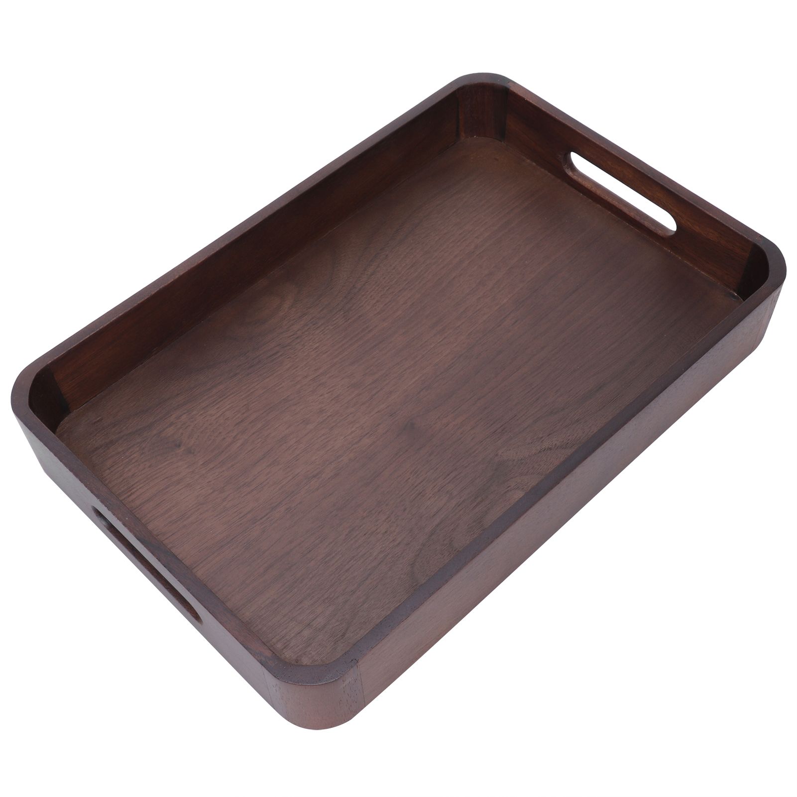 Rectangular Wooden Serving Tray With Handle Food Tea Set For Accessory