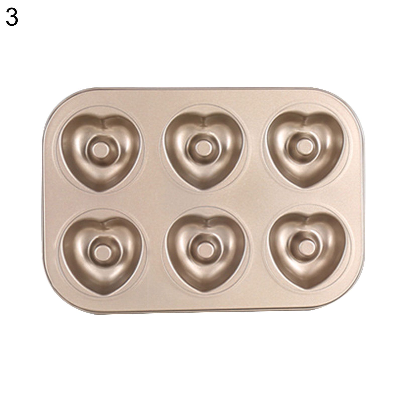 6 Grids Doughnut Tray Mold Round Three Flowers Cake Baking Mould Kitchen Tool