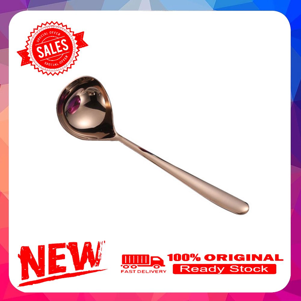 1Pc Household Stainless Steel Soup Scoop Noodle Spoon Kitchen Utensil Tableware