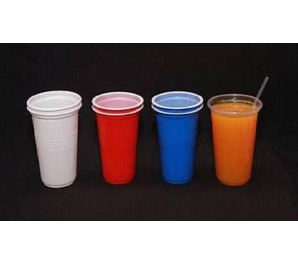OZ Disposable Clear Plastic glass - 100 Pcs