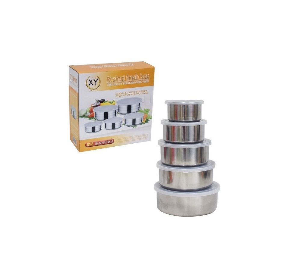 5 Pcs Multi-functional Stainless Steel Protect Fresh Box