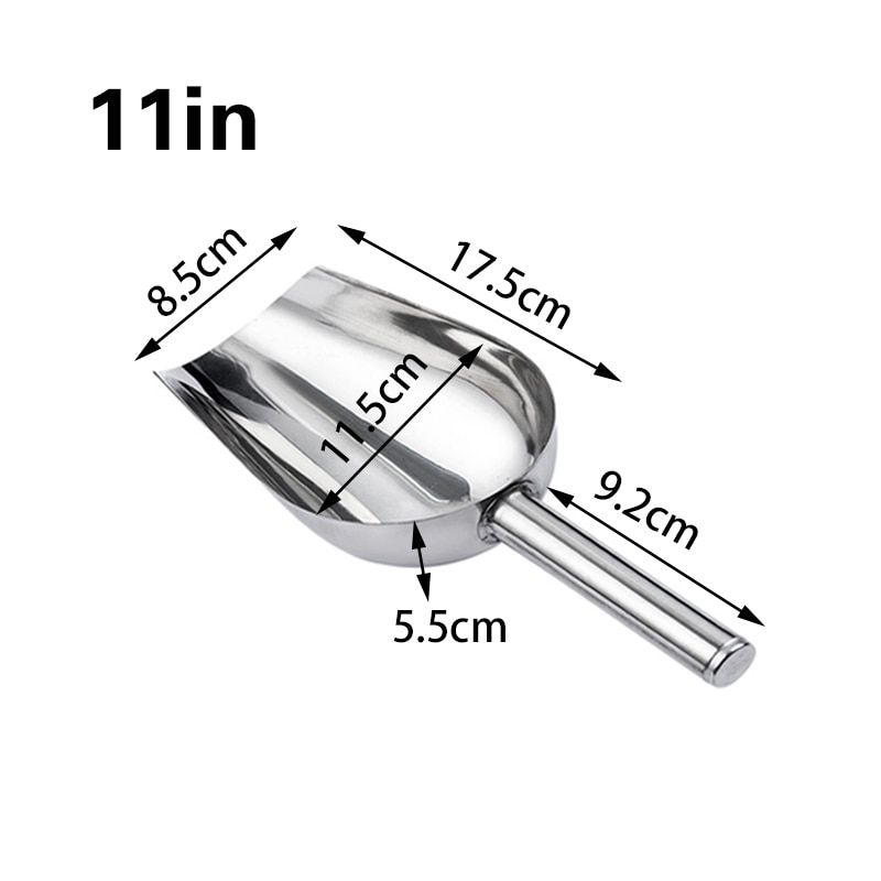 1pc Stainless Steel Buffets Tongs Candy Grain Coffee Beans BBQ Ice Sugar Flour Scoops Shovel Wedding Party Home Kitchen Tool