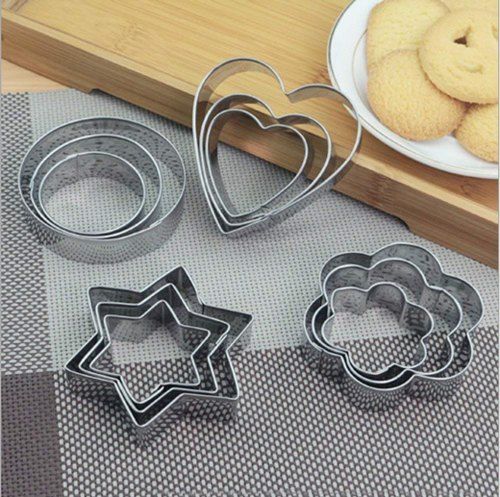 Cookie Cutter 12 Pieces - Silver