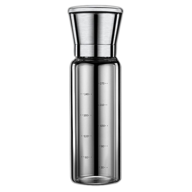 Salt and Pepper Shakers Grinders Manual Grinding Bottle,Adjustable Coarseness Mills for Kitchen,Barbecue,Party(270ML)