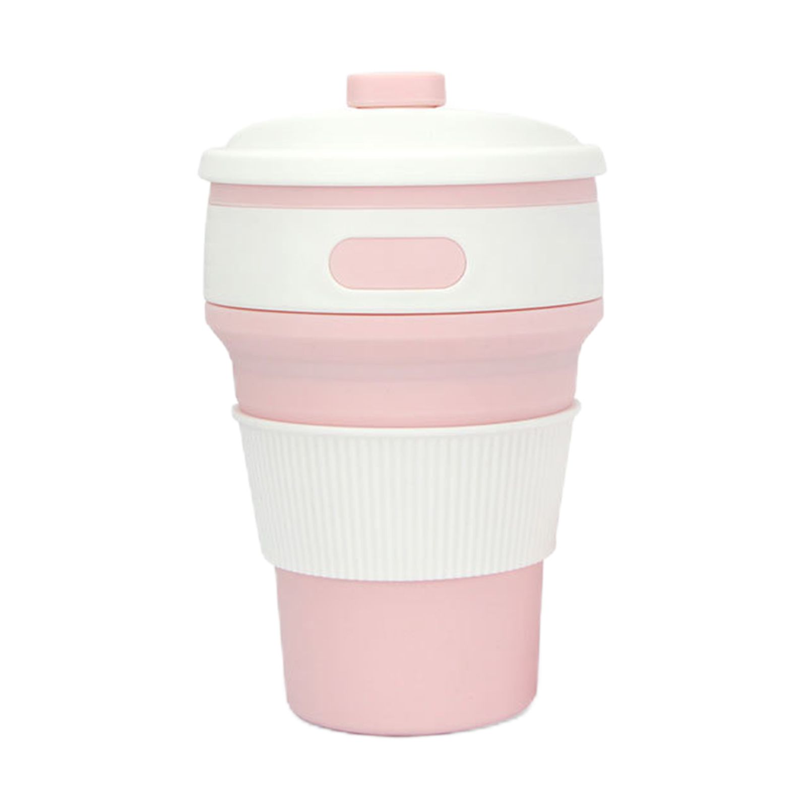 350ml Lightweight Folding Cup Easy Carry Silicone Heat Insulation Leak-proof Water Bottle for Outdoor