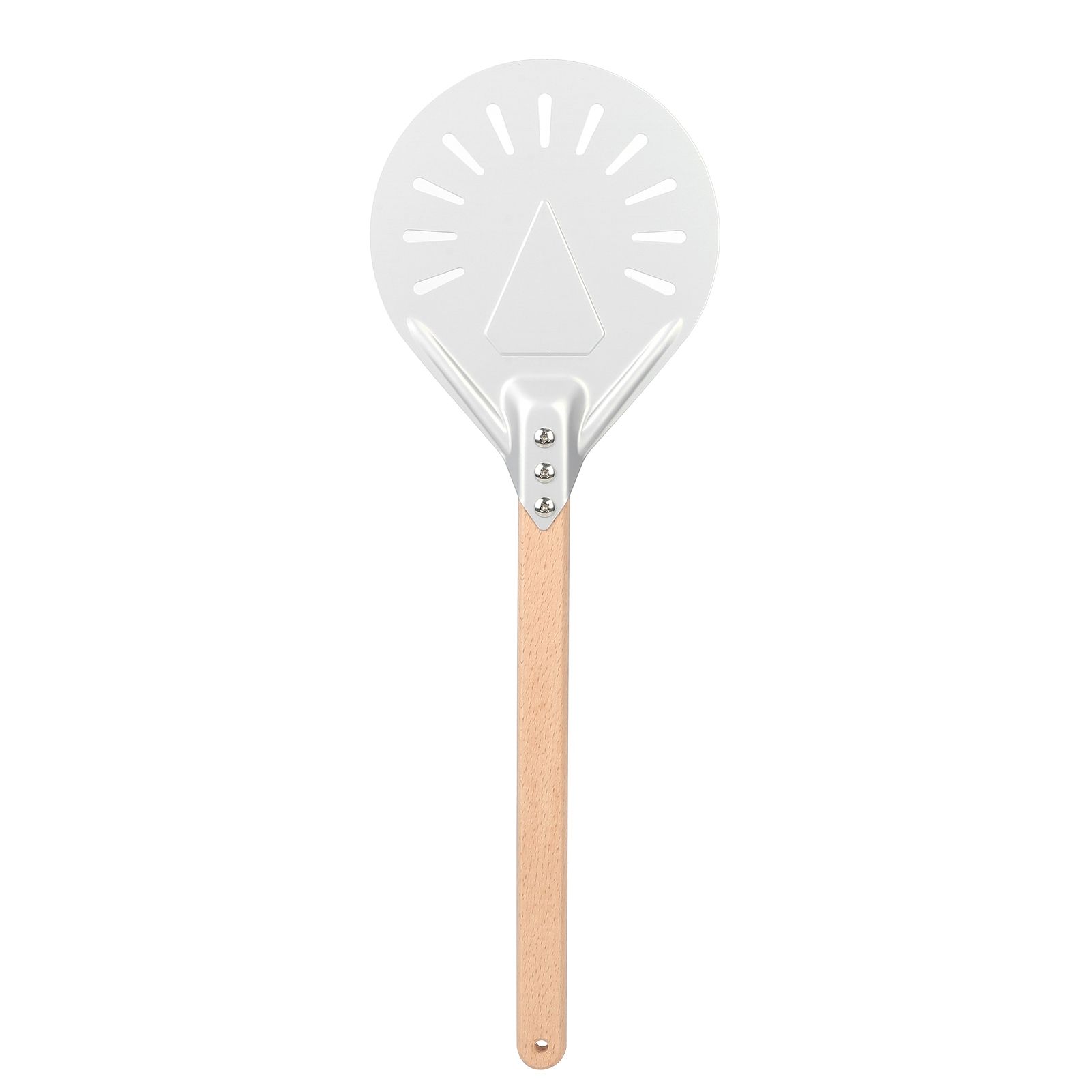 Round Pizza Spatula W/41cm Removable Wood Handle Anti‑Scalding Non‑Slip VI