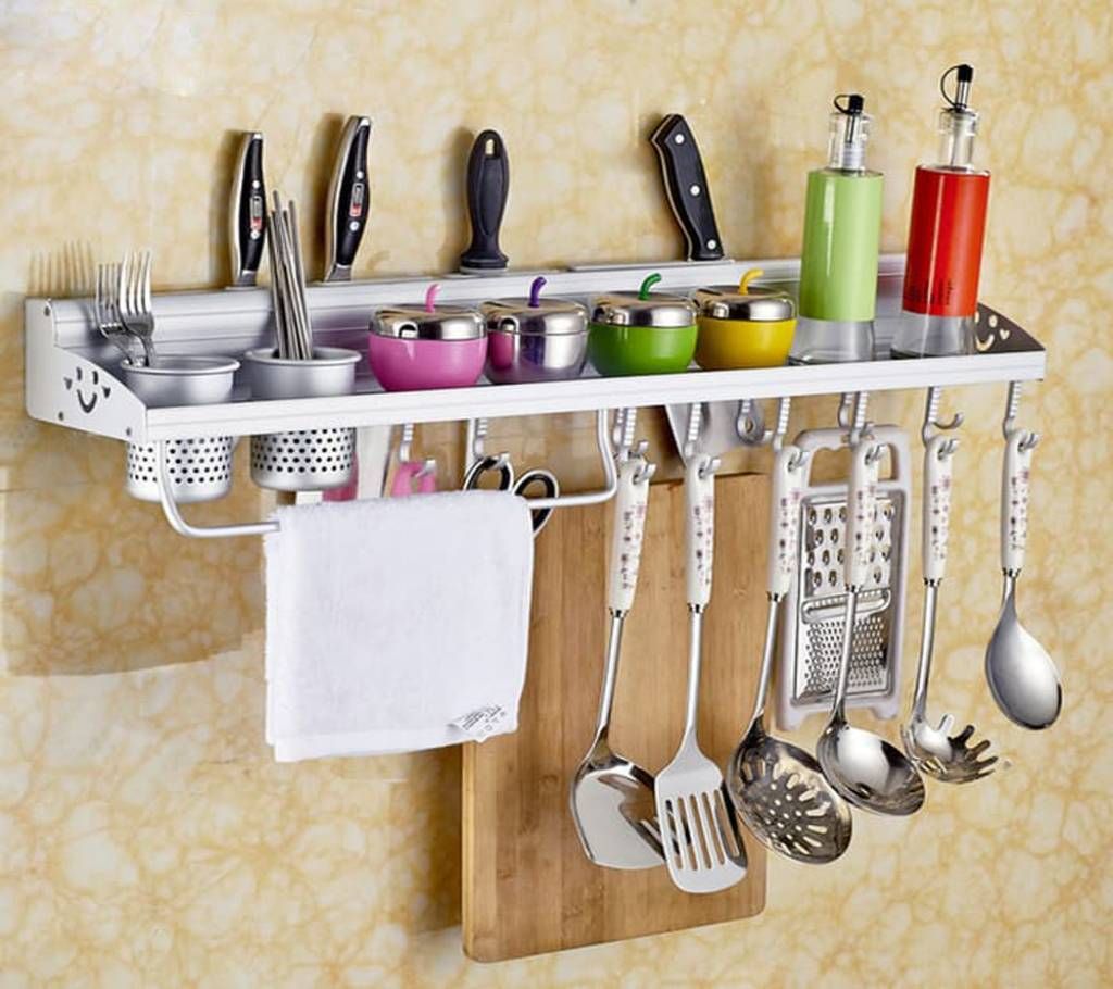 Multi-functional Aluminum Kitchen Wall Shelves