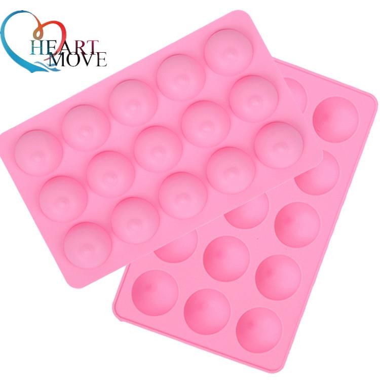 HEARTMOVE Sexy Wacky Funny Chest Cake Mold Ice Cube Silicone Mold Soap Fondant Tools Bakeware 15 Holes Chocolate Mould 9434