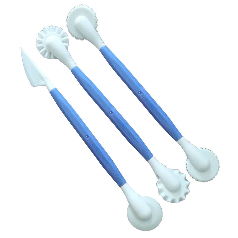 3Pcs Cake Flower Decorative Pen Fondant Carving Sculpture Modelling Baking Tool