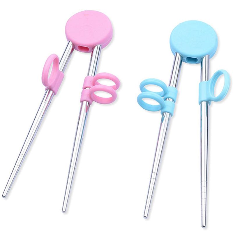 2 Pairs of Children's Training Chopsticks Help Learn to Use Chopsticks As a Reusable Dining Tool