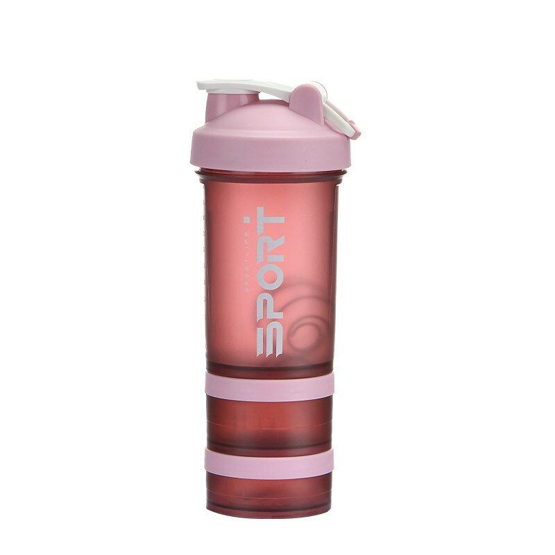 Shaker Bottle Whey Protein Powder Gym Sports Bottle With Stirring Ball Leak Proof Lid Travel Outdoor Water Cup Dropshipping