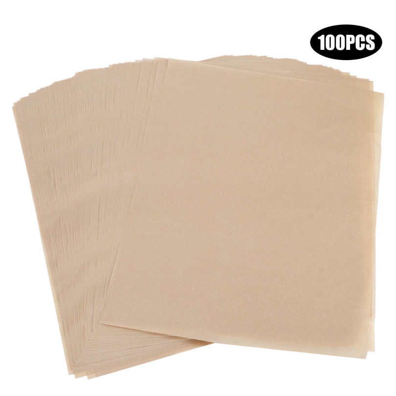 100Pcs Non-Stick Parchment Paper Baking Sheets Silicone Mat Kitchen Accessories