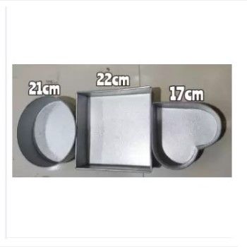 Aluminium Square/ Heart/ Round Shape Cake Mold/ Pudding Mold Full Set