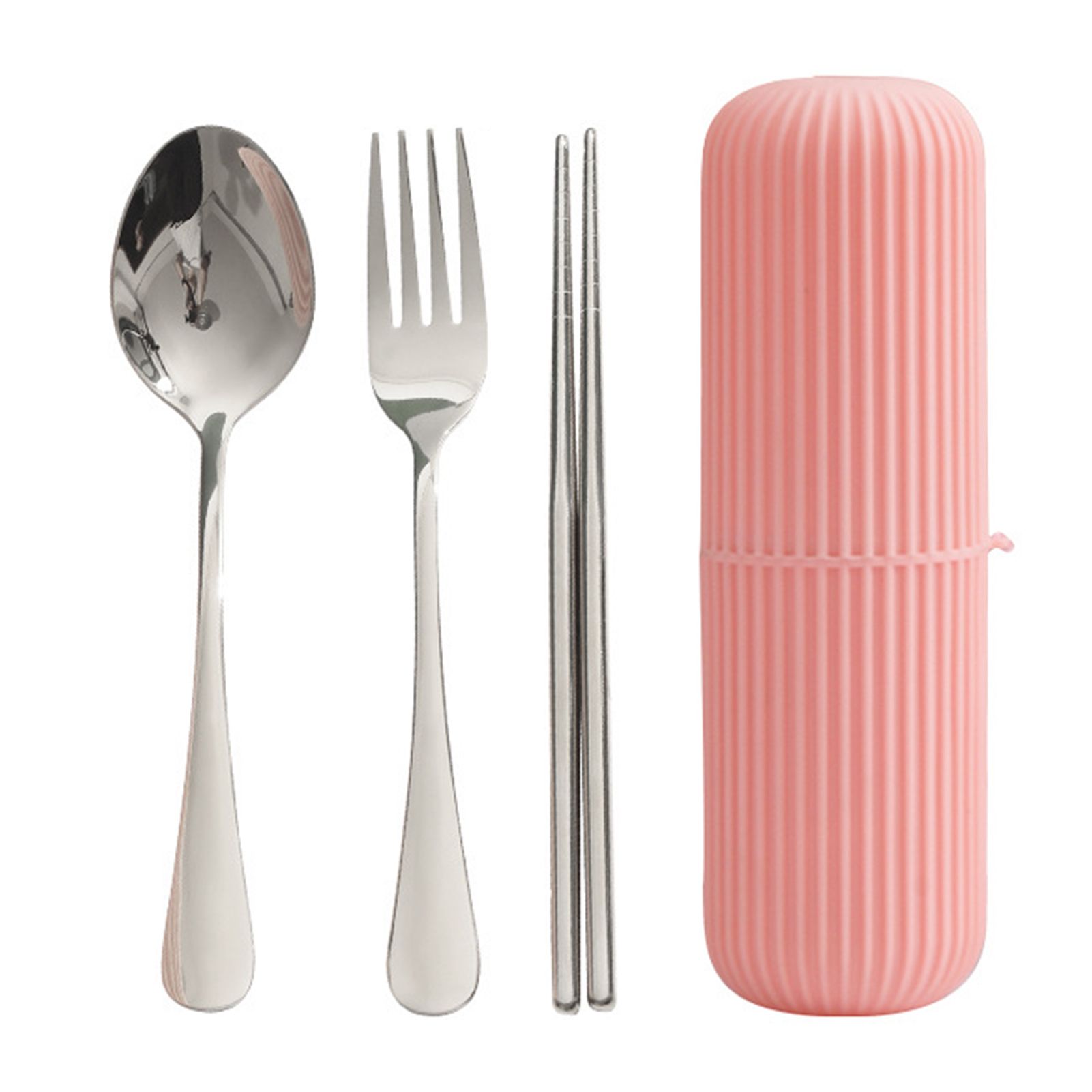 Stainless Steel Outdoor Tableware Storage Case with Fork Spoon Chopsticks Set