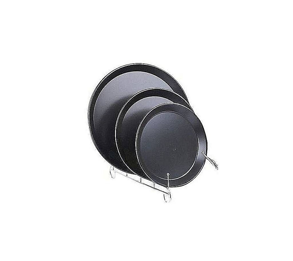 3 Pieces Pizza Pan Set - Black