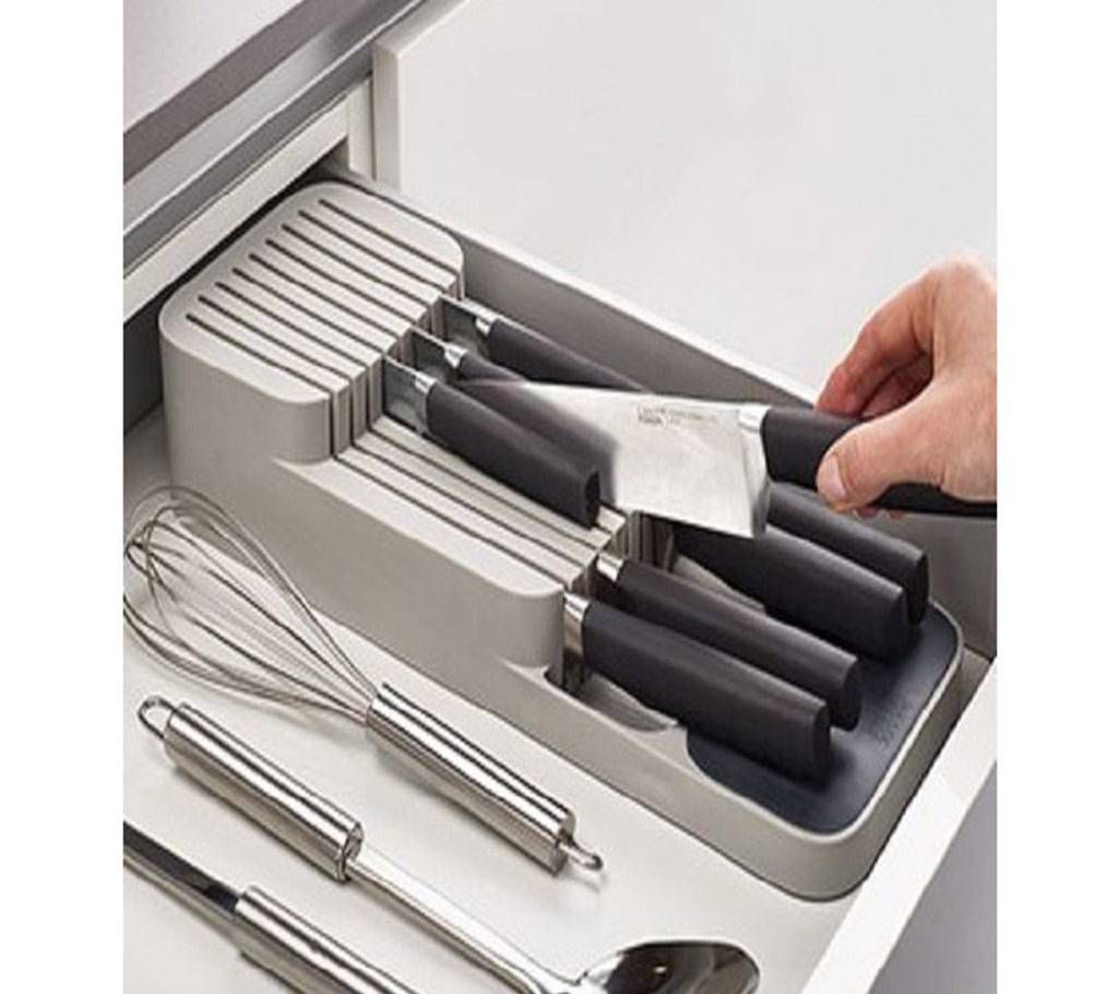 compact 2 tier knife organizer