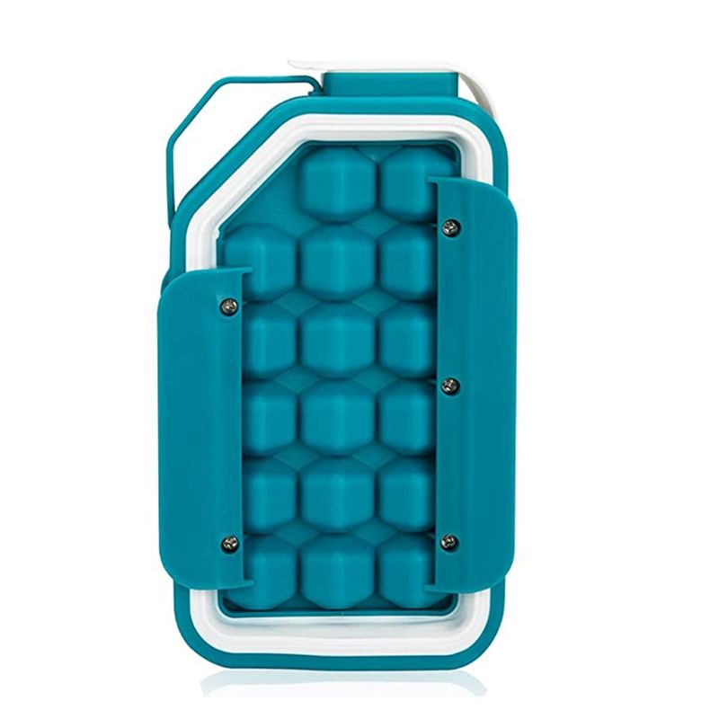 Ice Trays for Freezer,2 in 1 Portable Ice Square Tray with Lid