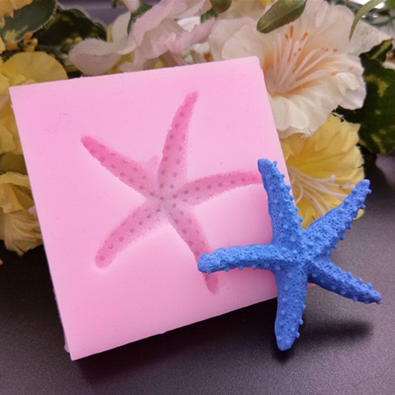 New 1pcs design Starfish soap mould chocolate cake decorating tools DIY sea star fondant silicone mold baking tools for cakes