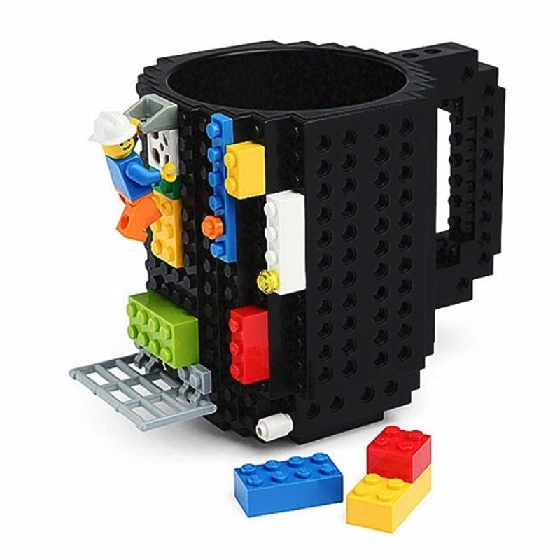 350ML Creative Mug Cup for Milk Coffee Water Build-On Brick Type Mug Cups Water Holder for Building Blocks Design Gift