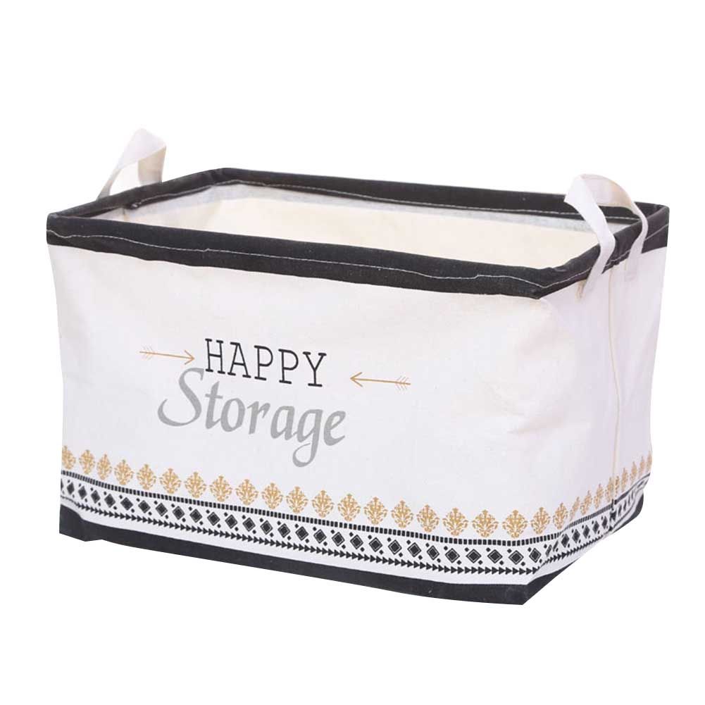 Desktop Storage Basket Cotton Linen Toys Cosmetic Sundries Holder Organizer Box