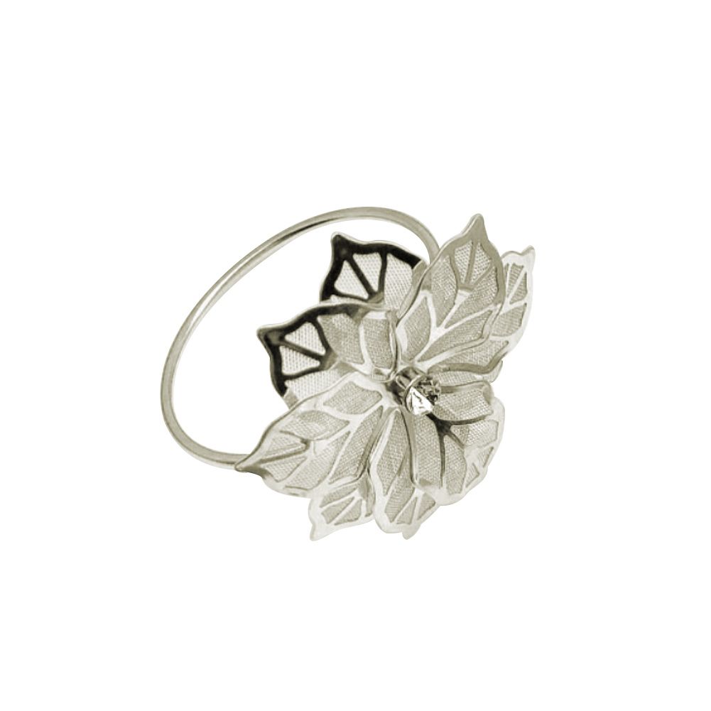 6Pcs Mesh Flower Napkin Ring Buckle Hotel Restaurant Wedding Party Table Decor