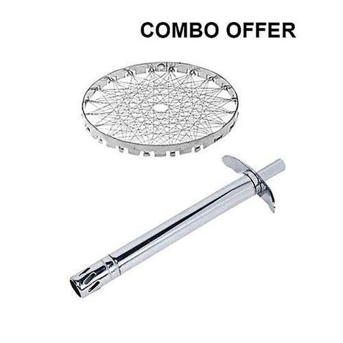 Combo of Kitchen Gas Lighter and Gas Saving Net - Silver