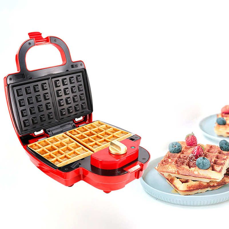 Breakfast Machine 750W Multifunctional Household Timing Electric Sandwich Waffle Maker US Plug 120V