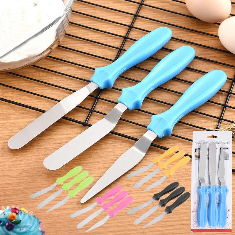 3-IN-1 MULTI-FUNCTION STAINLESS STEEL CAKE ICING SPATULA KNIFE