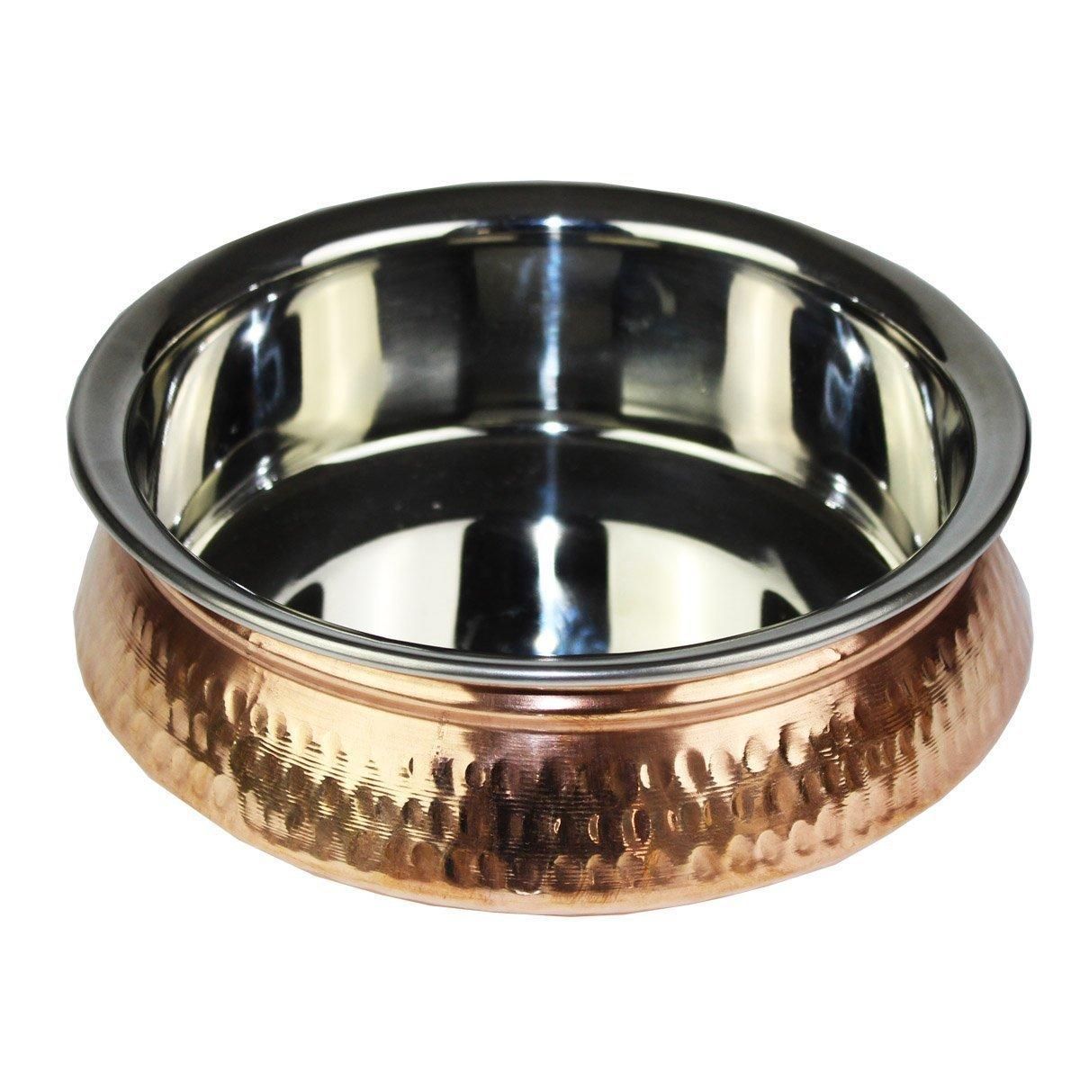 Copper Serving Handi, 23.50cm, Reddish Brown