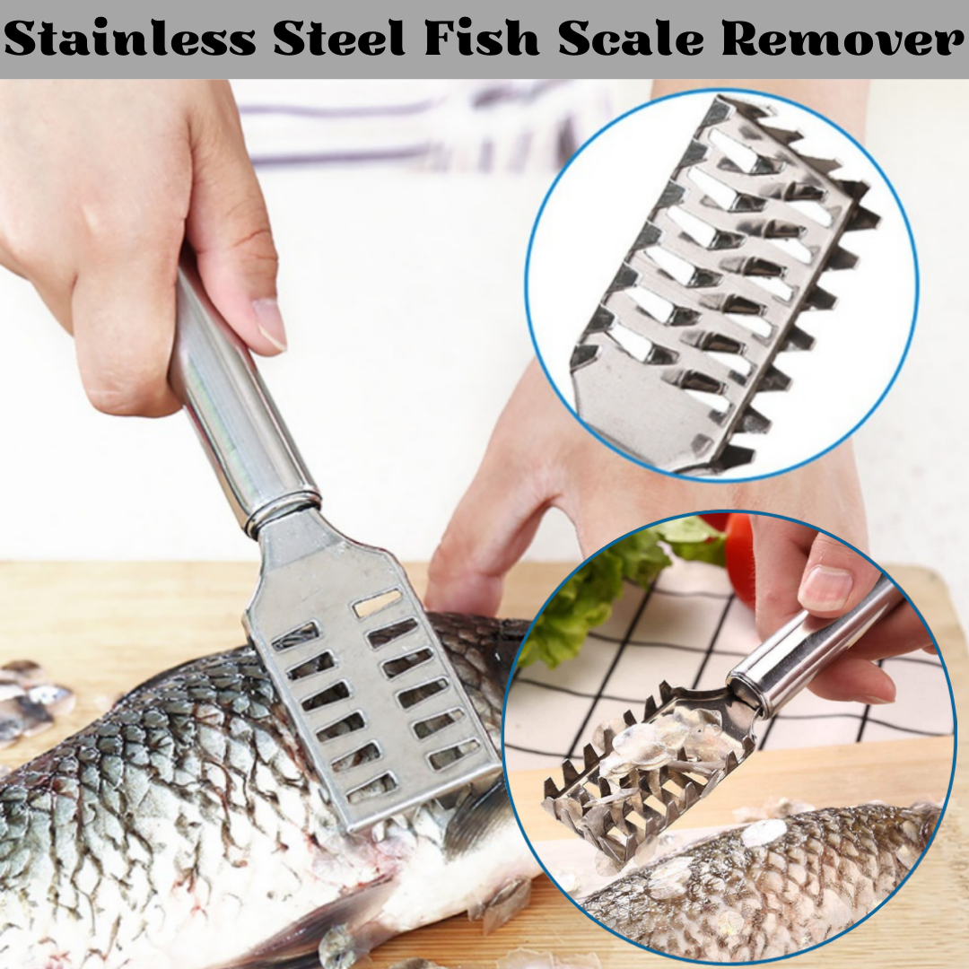 Cooking Tool Stainless Steel Fish Scale Cleaner or Scraper Kitchen Gadget