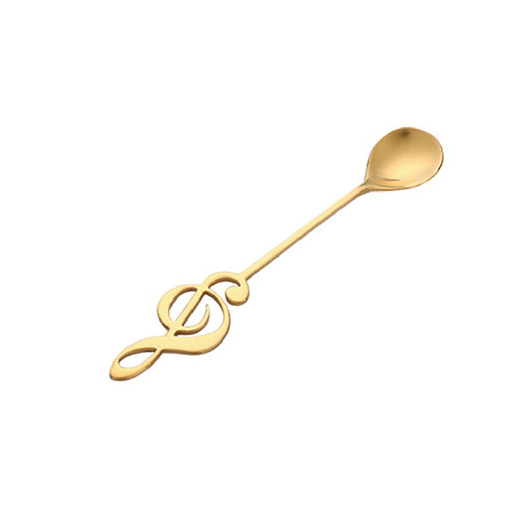1pc Stainless Steel Musical Notes Spoon Coffee Tea Spoon for children Tableware Colors Creative Ice Cream Tools Kitchen Gadgets