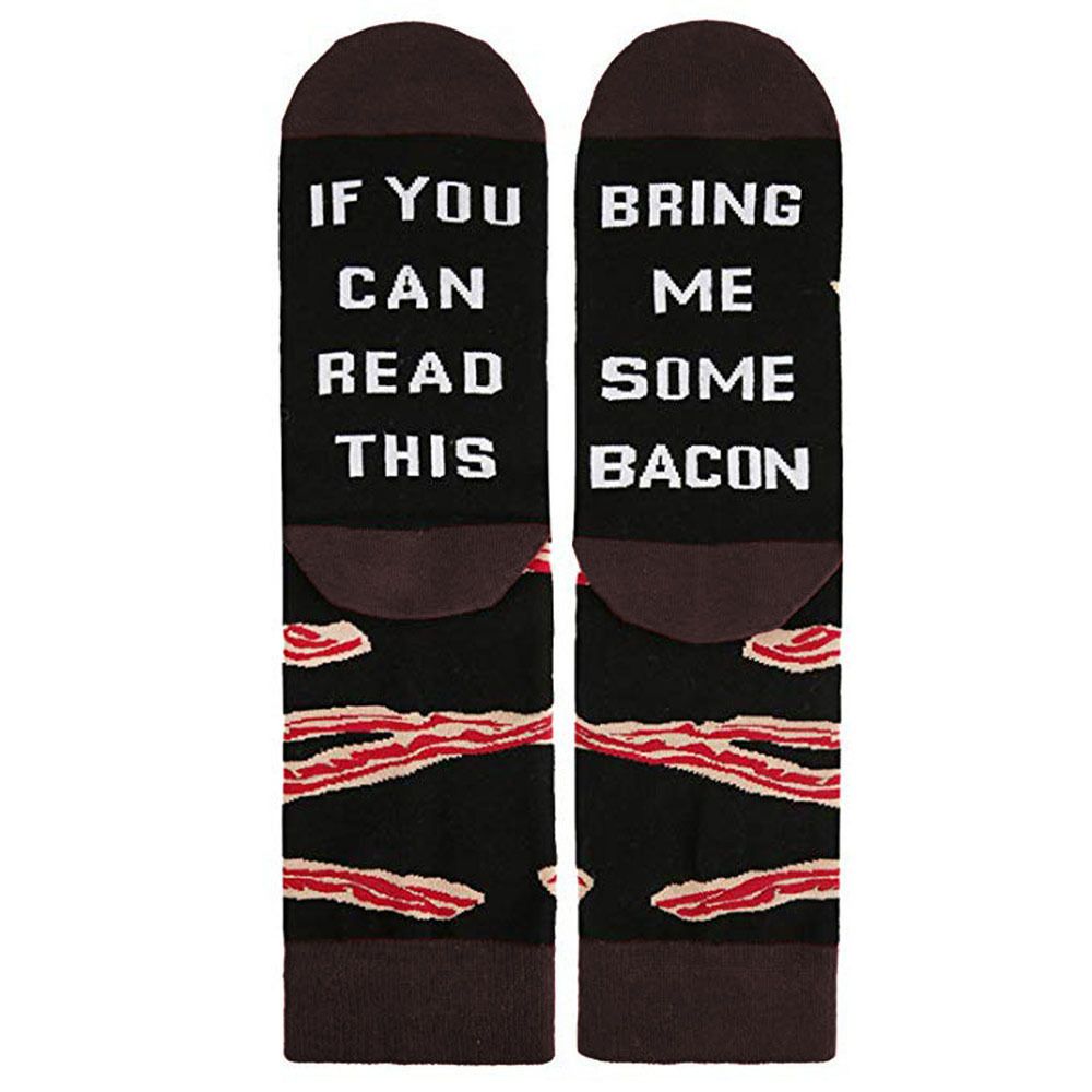 2020 Cotton Socks Cartoon Printed English Letters If You Canread This Elastic Personality Casual Novelty Adult  Sports Socks