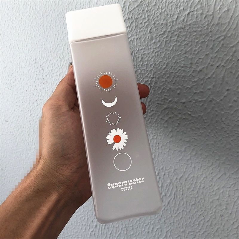 Outdoor Products Student Sports Bottle Couple Water Cup Outdoor Portable Drink Plastic Water Cup Cute Water Bottle 500ml