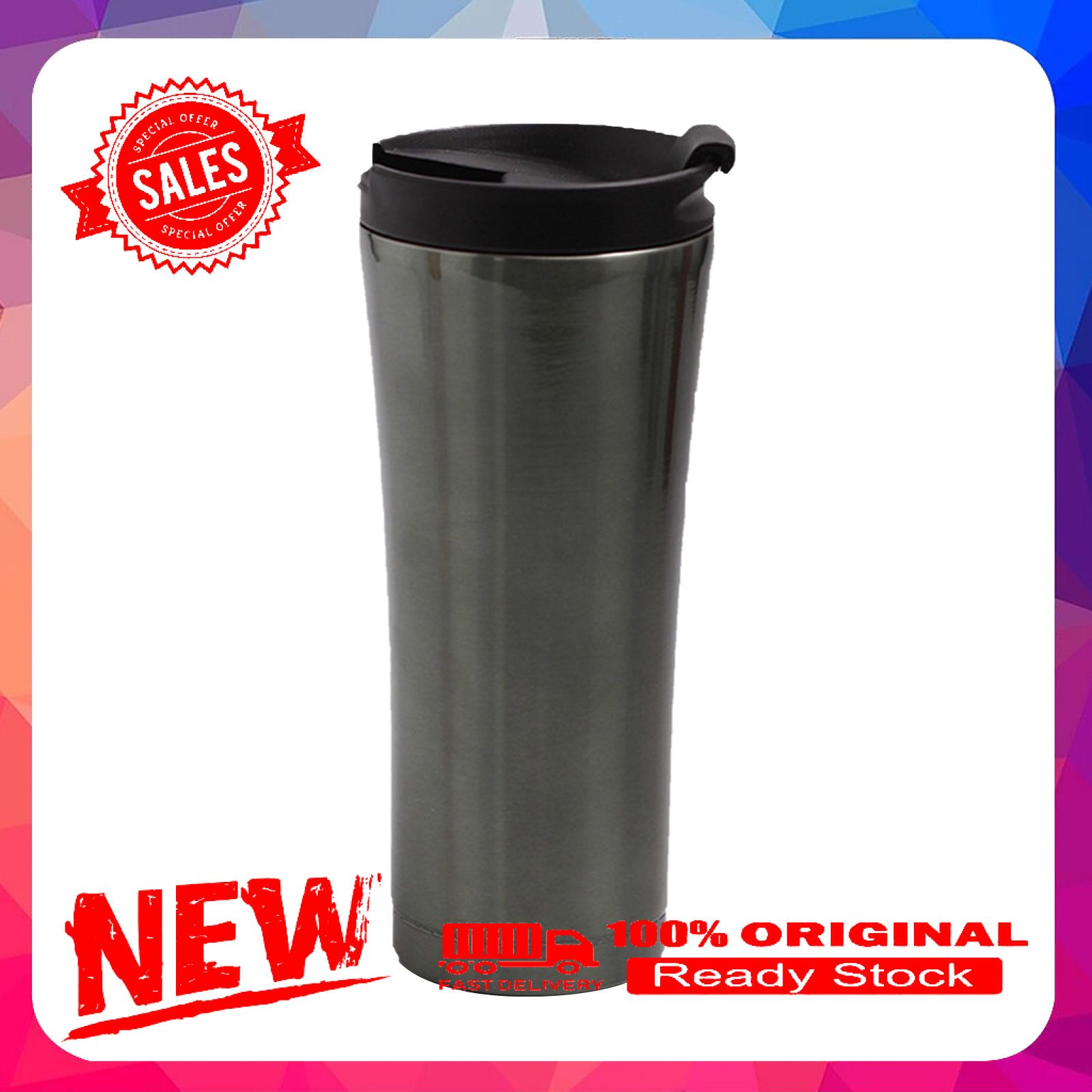 Stainless Steel Vacuum Insulated with Lid Double Layer Travel Mug Water Cup