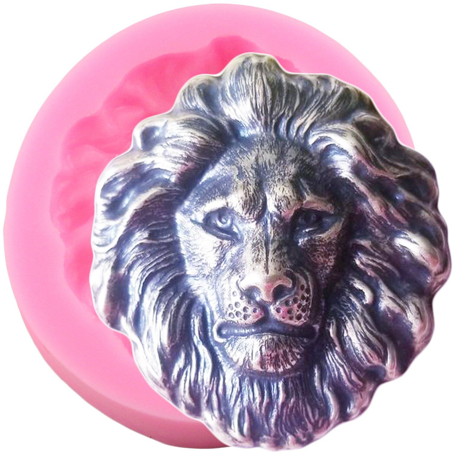 3D Lion Head Silicone Molds Animals Chocolate Candy Fondant Mold  DIY Part Fondant Cake Decorating Tools Resin Clay Soap Moulds