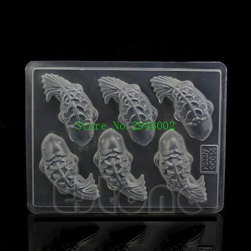 3D Koi Fish Plastic Cake Chocolate Mould Jelly Handmade Sugarcraft Mold DIY