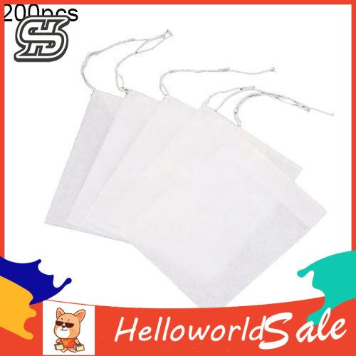 100pcs We Non-woven Empty Teabags String Filter Paper Herb Loose Tea Bag