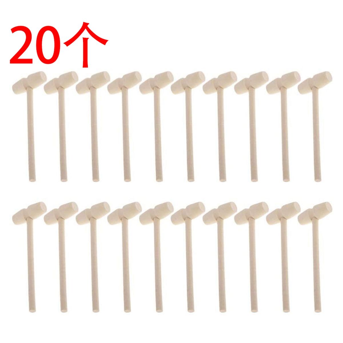 20 Pieces Wooden Crab Mallet Seafood Shellfish Wood Cracker Mini Wood Hammer Shell Cracker for Seafood Lobster Tool