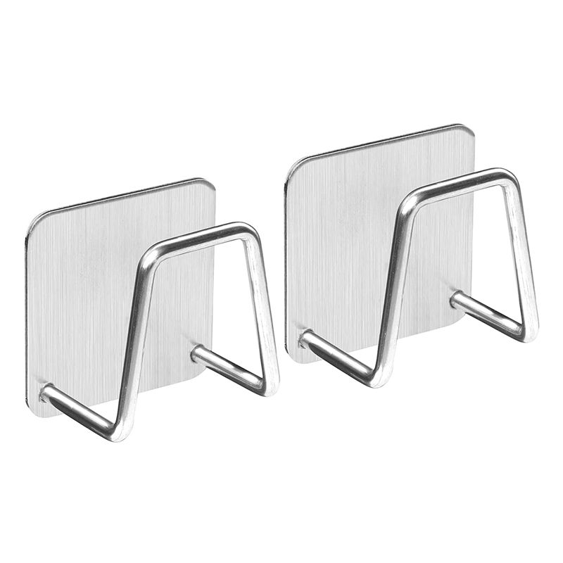 2 Pack Sponge Holder for Kitchen Sink Caddy Adhesive Stainless Steel Rustproof Waterproof Quick Drying