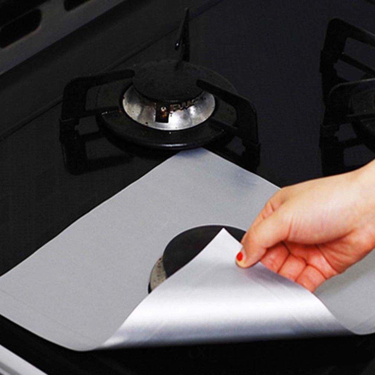 Gas Hob Oil Protection Liner Reusable Stove Clean Mat Pad Surface Protection