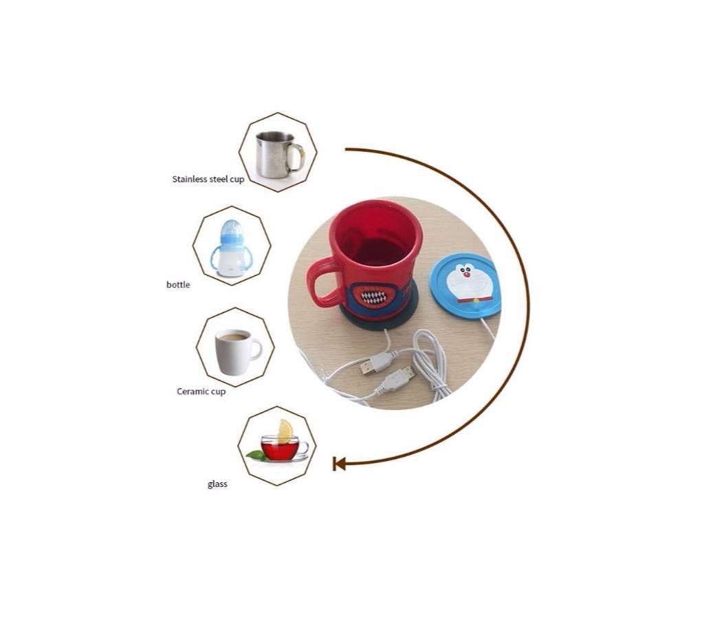 Portable Coffee Tea Warmer Gadget PVC Thin Soft Cup-Pad  Usb Heater