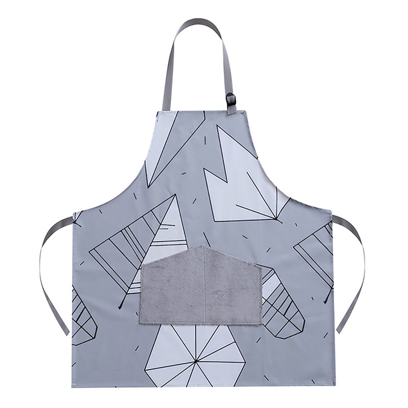 Home Kitchen Cooking Waterproof Strip Apron Wipe Hands Pocket Housework Clothes